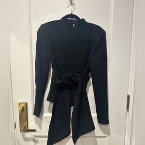 TY-LR Top with zipper and integrated tie. NWT. Size XS.